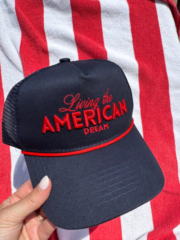 Living The American Dream - Navy Trucker Hat