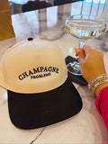 Champagne Problems Black Vintage Hat