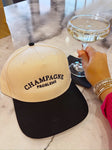 Champagne Problems Black Vintage Hat