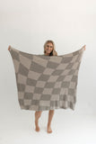 Plush Blanket | Wavy Checkerboard