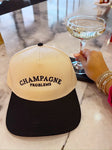 Champagne Problems Black Vintage Hat