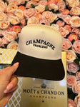 Champagne Problems Black Vintage Hat