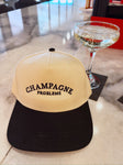 Champagne Problems Black Vintage Hat