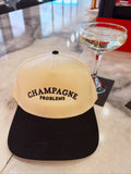 Champagne Problems Black Vintage Hat