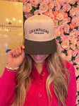 Champagne Problems Black Vintage Hat