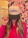 Champagne Problems Black Vintage Hat