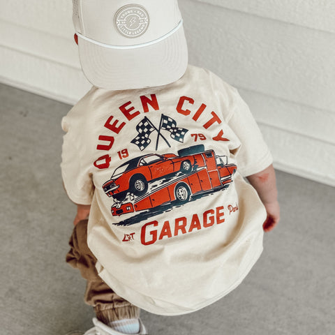 QUEEN CITY GARAGE TEE - VINTAGE CREAM